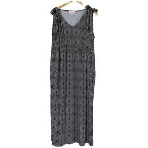 STAN HERMAN Silky Jersey Maxi Gown Black L